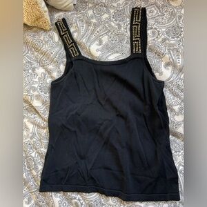 Versace Greca embellished knit tank